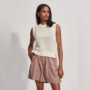 VARLEY Randal Crop Knit Tank in Cream M